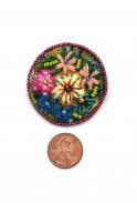 Embroidered Flower Pins